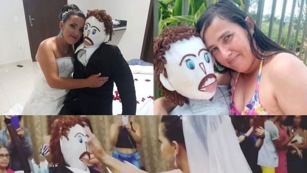 O femeie s-a căsătorit cu o păpușă de cârpă după ce a primit-o cadou! Mireasa susține că a rămas însărcinată: „Este un soț grozav și fidel”