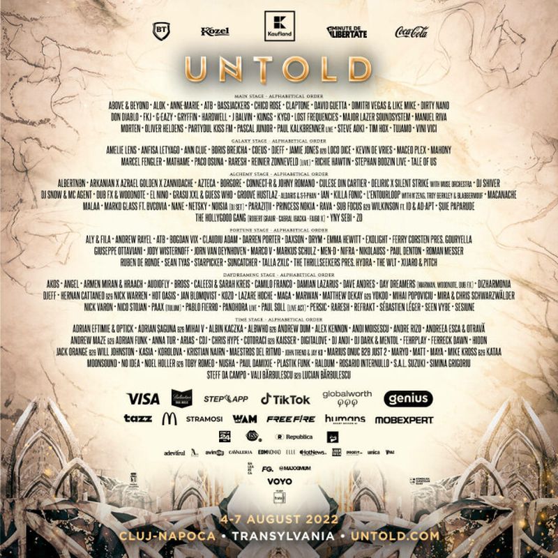 Dimitri Vegas & Like Mike și ATB, printre noii artiști confirmați în lineup-ul UNTOLD 2022