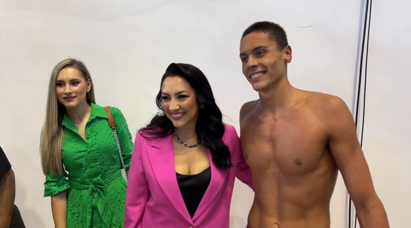 Andra, emoționată înainte de cânta Imnul României la „Campionatul European de Natație” de la Otopeni