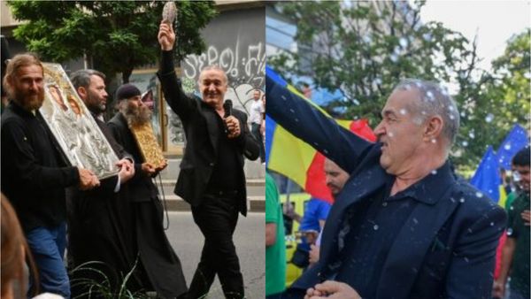Dimineața Nebună. Gigi Becali a stropit cu agheasmă Calea Victoriei după parada Pride 2022. Audio