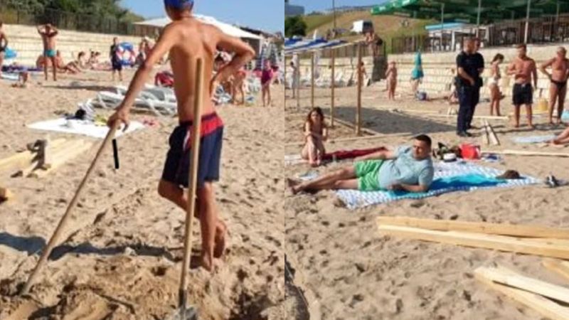 Eforie Sud: Turişti ameninţaţi şi alungaţi de lucrătorii &icirc;n construcţii: &ldquo;Au &icirc;nceput să sape &icirc;n jurul nostru&rdquo;