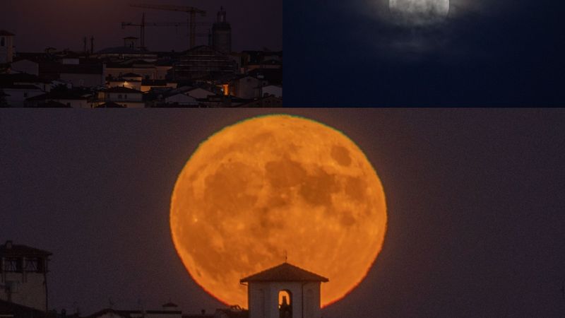VIDEO: Imagini inedite cu Superluna, cea mai mare lună plină din 2022