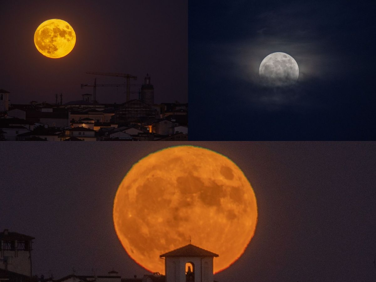 Imagini inedite cu Superluna, cea mai mare lună plină din 2022