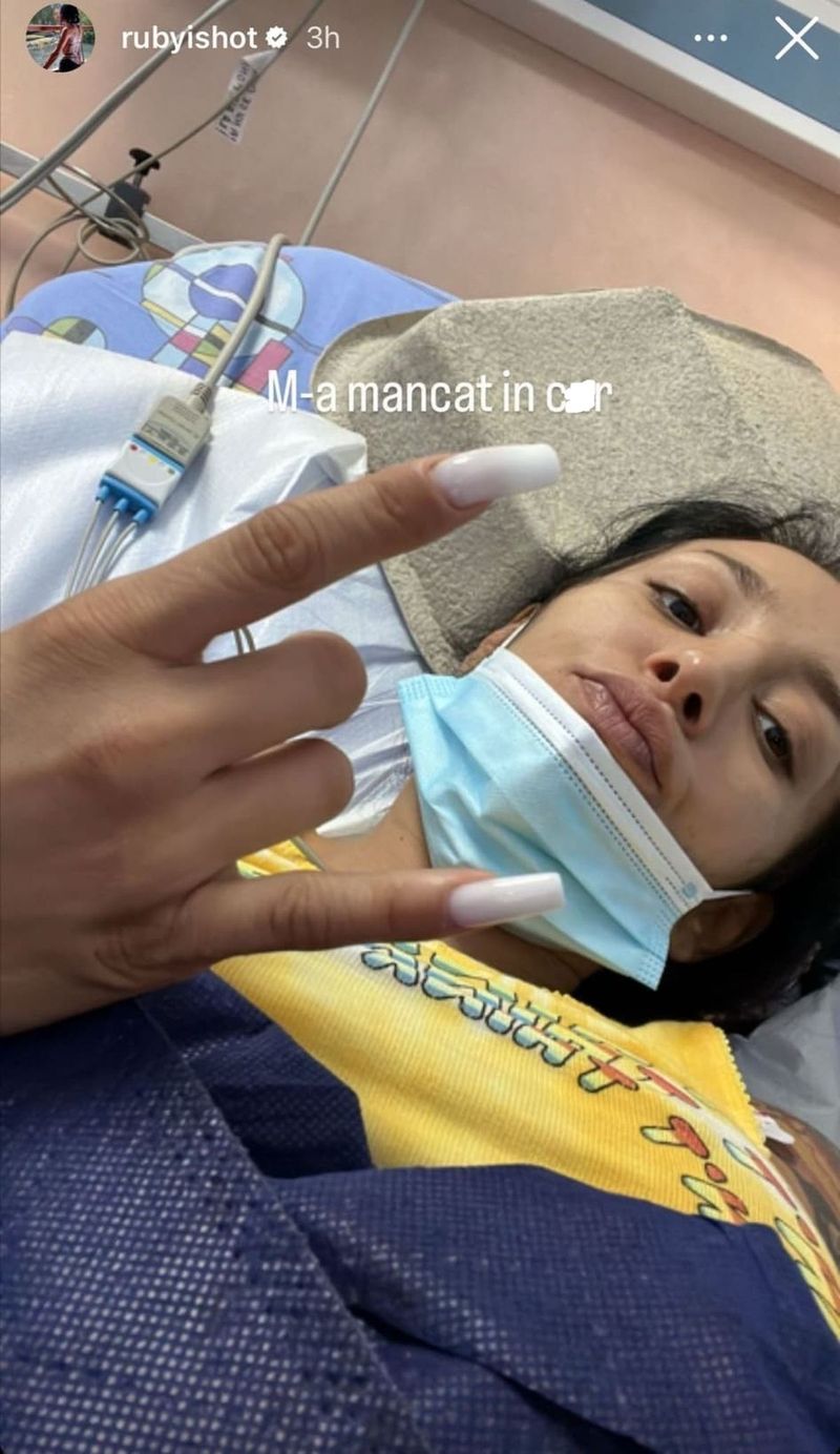 Ruby, de urgență la spital