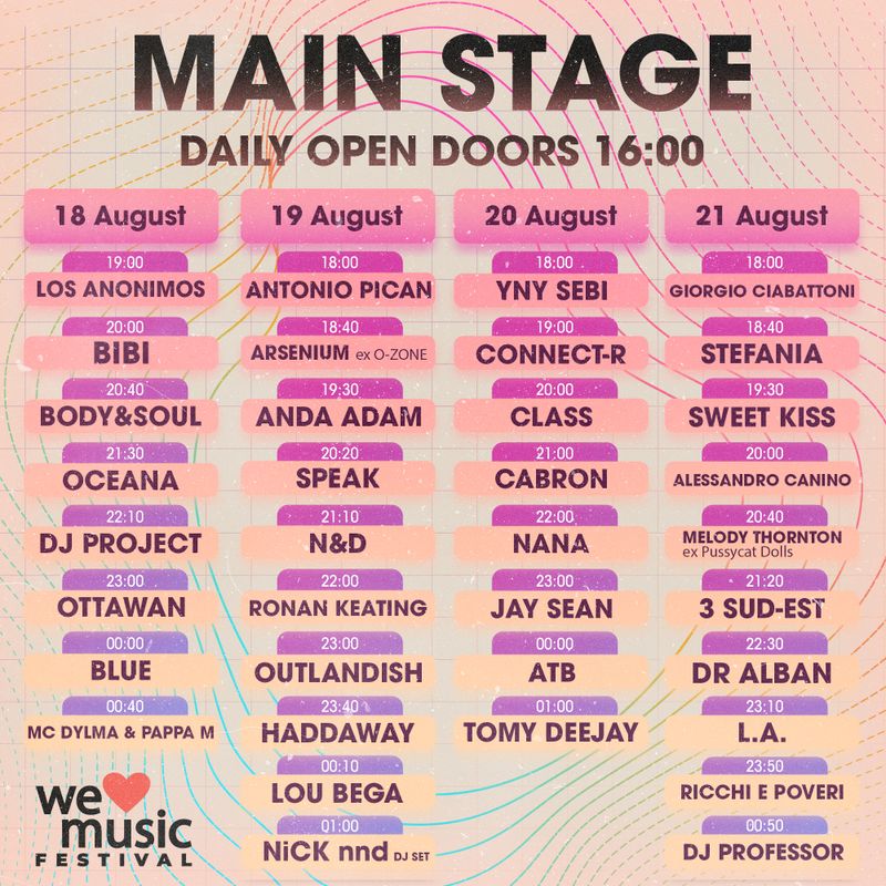 Joi începe We Love Music Festival: peste 30 de artiști români și internaționali vor urca pe scenă!