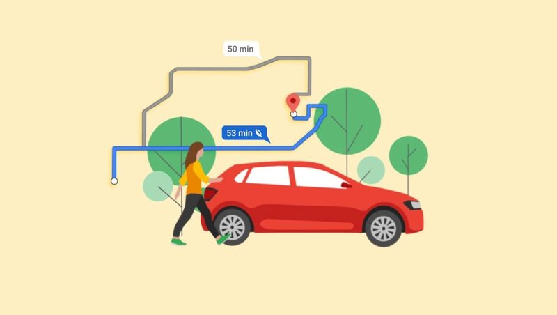 Opțiunea rută ecologică din Google Maps este disponibilă în România