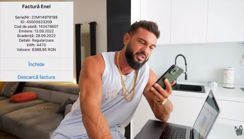Dorian Popa, factură colosală la curent. Ce măsuri a luat vloggerul: „Nu mai plătesc tot ceea ce mi se bagă pe sub nas pe motiv că muncesc și am bani” 