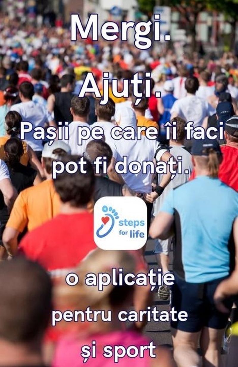 Steps for Life – aplicația care transformă pașii în ajutor pentru ceilalți