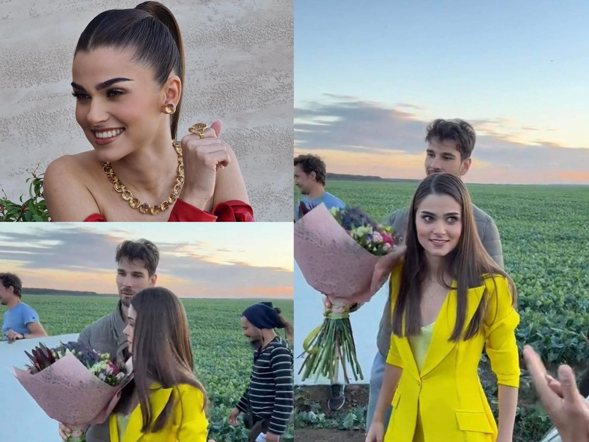 Anghel Damian, gest romantic pentru iubita lui. Regizorul a surprins-o pe Theo Rose pe platourile de filmare 