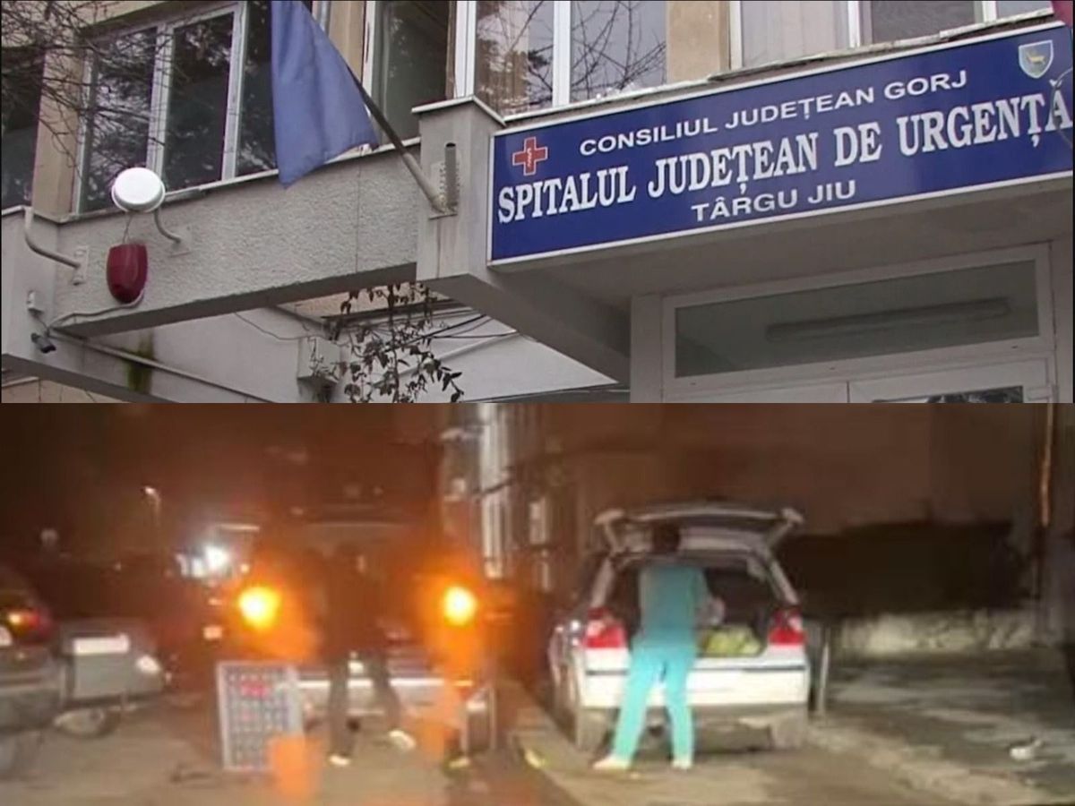 Infirmieră filmată când îşi umple maşina cu varză