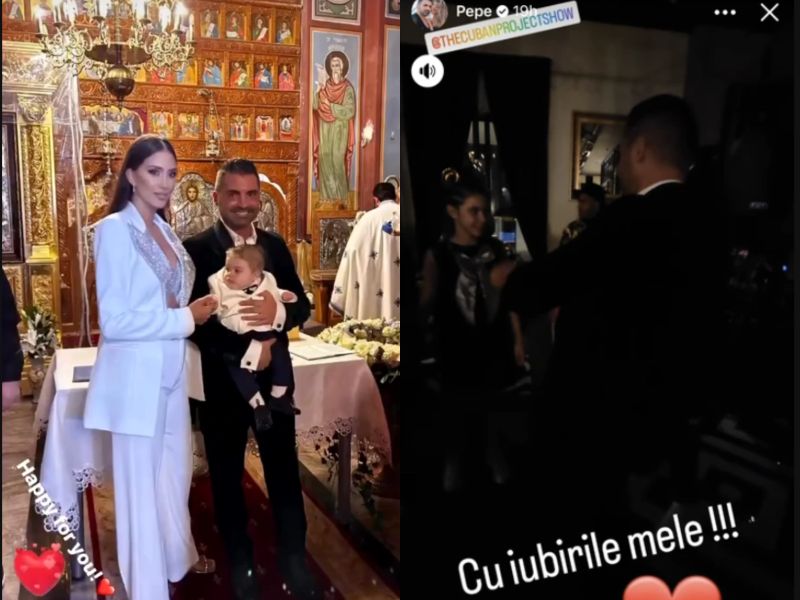 Pepe și-a botezat cu fast fiul! Andra și Cătălin Măruță au fost nașii lui Pepe JR