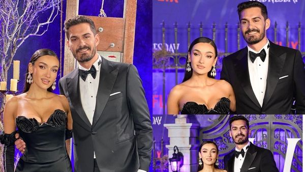 George Burcea, apariție spectaculoasă la premiera serialului „Wednesday” din Los Angeles. Actorul a atras toate privirile. Viviana Sposub i-a fost alături