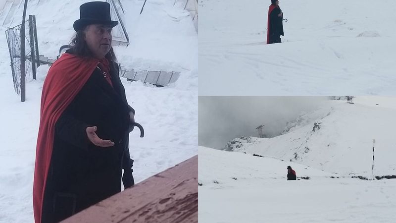 Dimineața Nebună: Un turist deghizat &icirc;n Dracula a fost &icirc;mpiedicat să ajungă la V&acirc;rful Omu. Prin ce peripeții a trecut - AUDIO