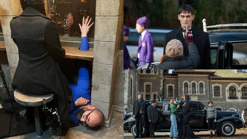 Magicianul Victor Dorobanțu și George Burcea fac parte din distribuția serialului &rdquo;Wednesday&rdquo;. Iată  imaginile din culise!