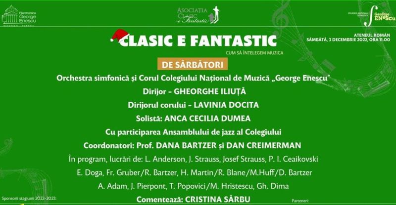  Evenimente pentru perioada 2 - 4 decembrie 2022 în București