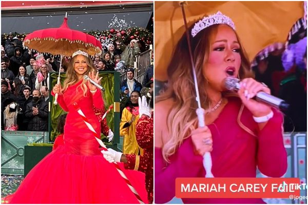 Mariah Carey s-a făcut de r&acirc;s pe scenă, &icirc;n timp ce c&acirc;nta &bdquo;All I want for Christmas is you&rdquo;. Imaginile sunt virale