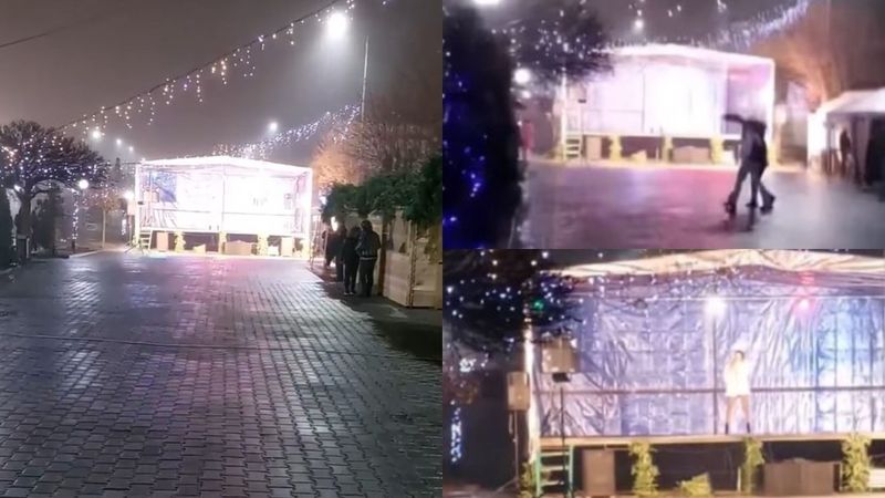 VIDEO: Concert fără spectatori la T&acirc;rgul de Crăciun din Calafat: &ldquo;Toate m&acirc;inile sus. Foarte bine&rdquo;.  Imaginile au devenit virale