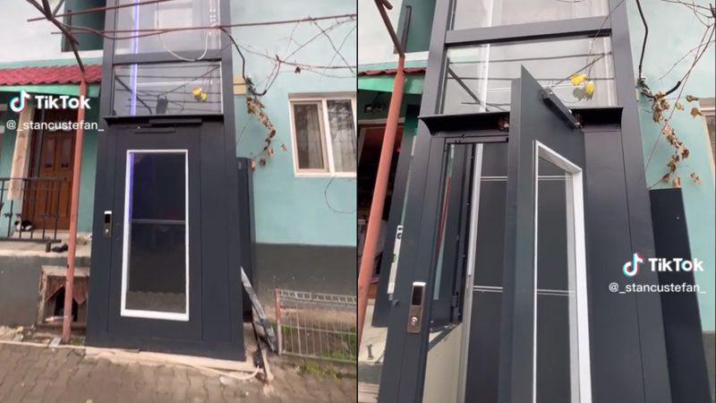 Un român a devenit viral după ce și-a montat un lift acasă. Videoclipurile au stârnit reacții controversate: ”Am lift, dar când mă grăbesc o iau pe scări”