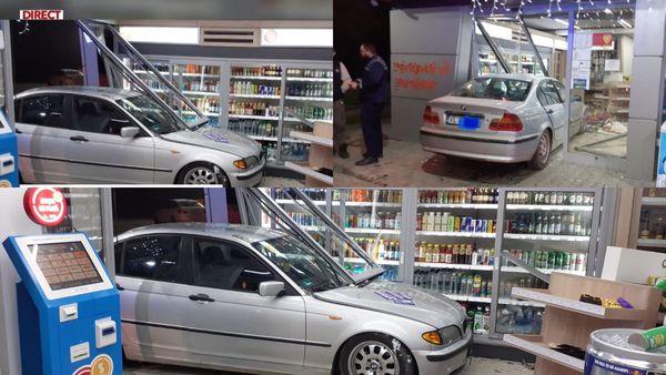 Dimineața Nebună. Un t&acirc;năr a intrat cu mașina direct &icirc;n benzinărie. Audio