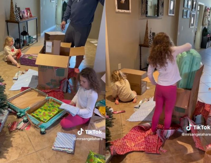 O fetiță, reacție virală când a primit cadou de Crăciun o valiză. Nu i-a plăcut cadoul primit, însă nu știa că înăuntru e o mare surpriză
