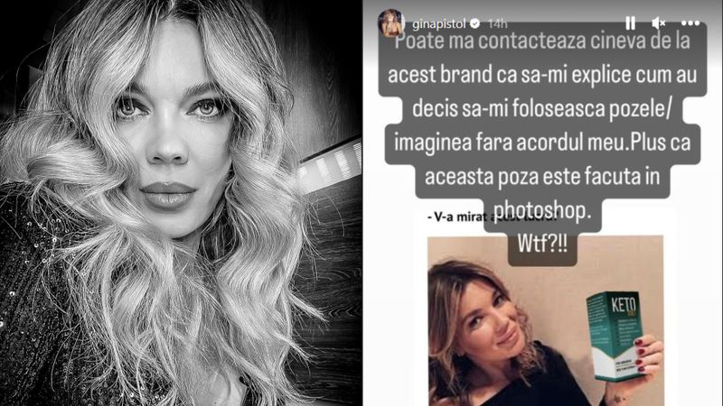 Gina Pistol trage un semnal de alarmă după ce a fost victima unor escroci! Vedeta a transmis un mesaj dur celor care i-au folosit imaginile în mod ilegal