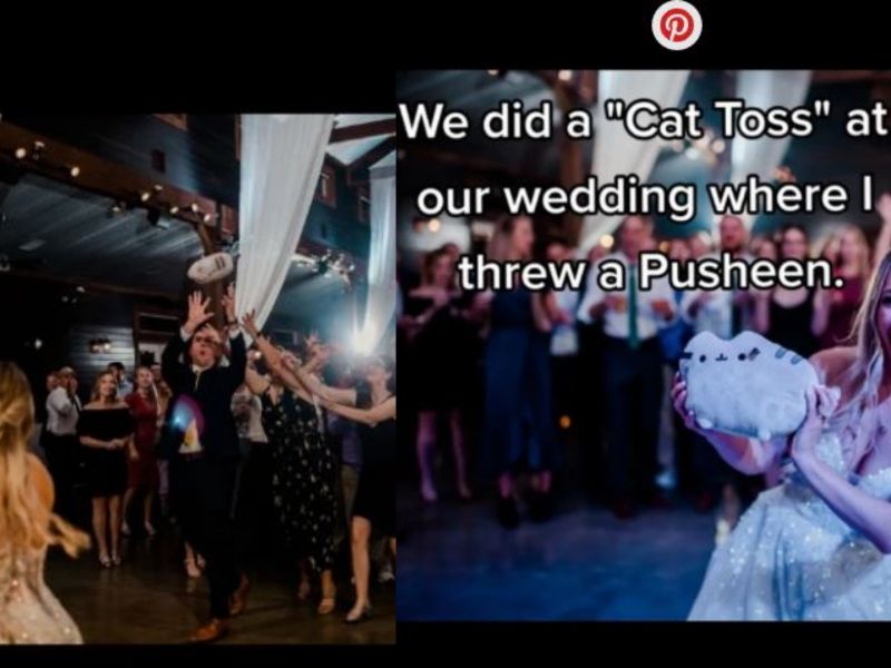 Inedit! O mireasă înlocuiește aruncarea buchetelor cu „aruncarea pisicii”. Motivul pentru care a făcut asta