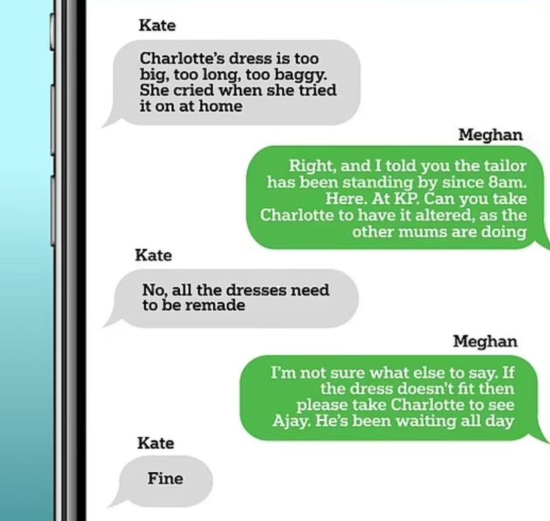 Presupusele mesaje dintre Kate Middleton și Meghan Markle 