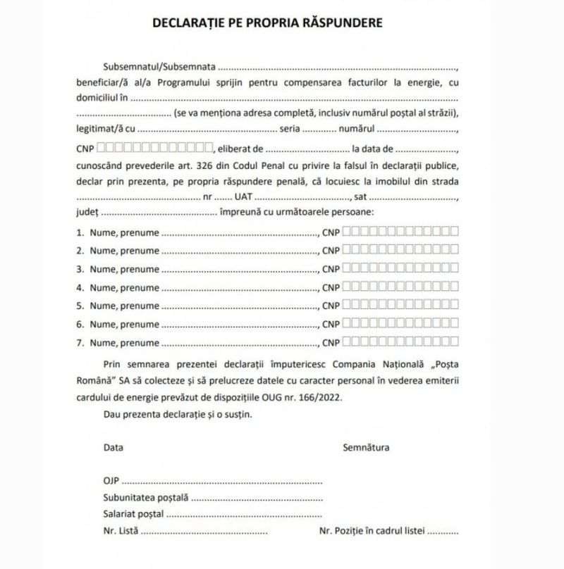  Ce document trebuie să completeze persoanele care nu locuiesc la adresa din buletin