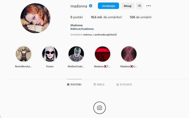 Madonna a șters întregul feed Instagram pe fondul zvonurilor despre un turneu de aniversare a 40 de ani