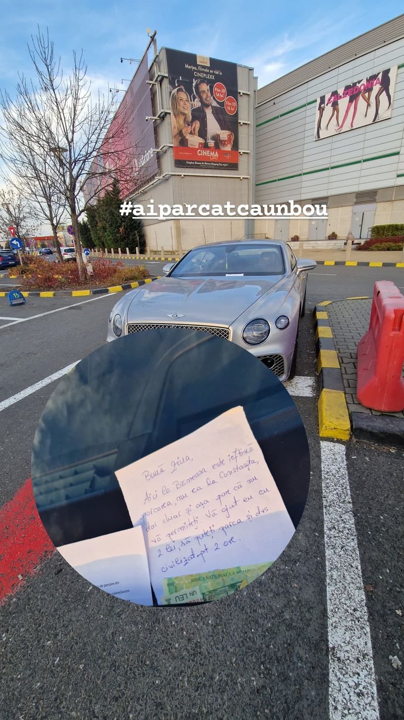 Mesajul viral primit de un șofer care a parcat neregulamentar