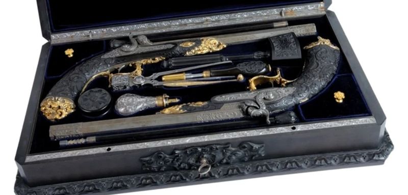 Pistoalele de duel primite de domnito de la Napolean al III-lea 