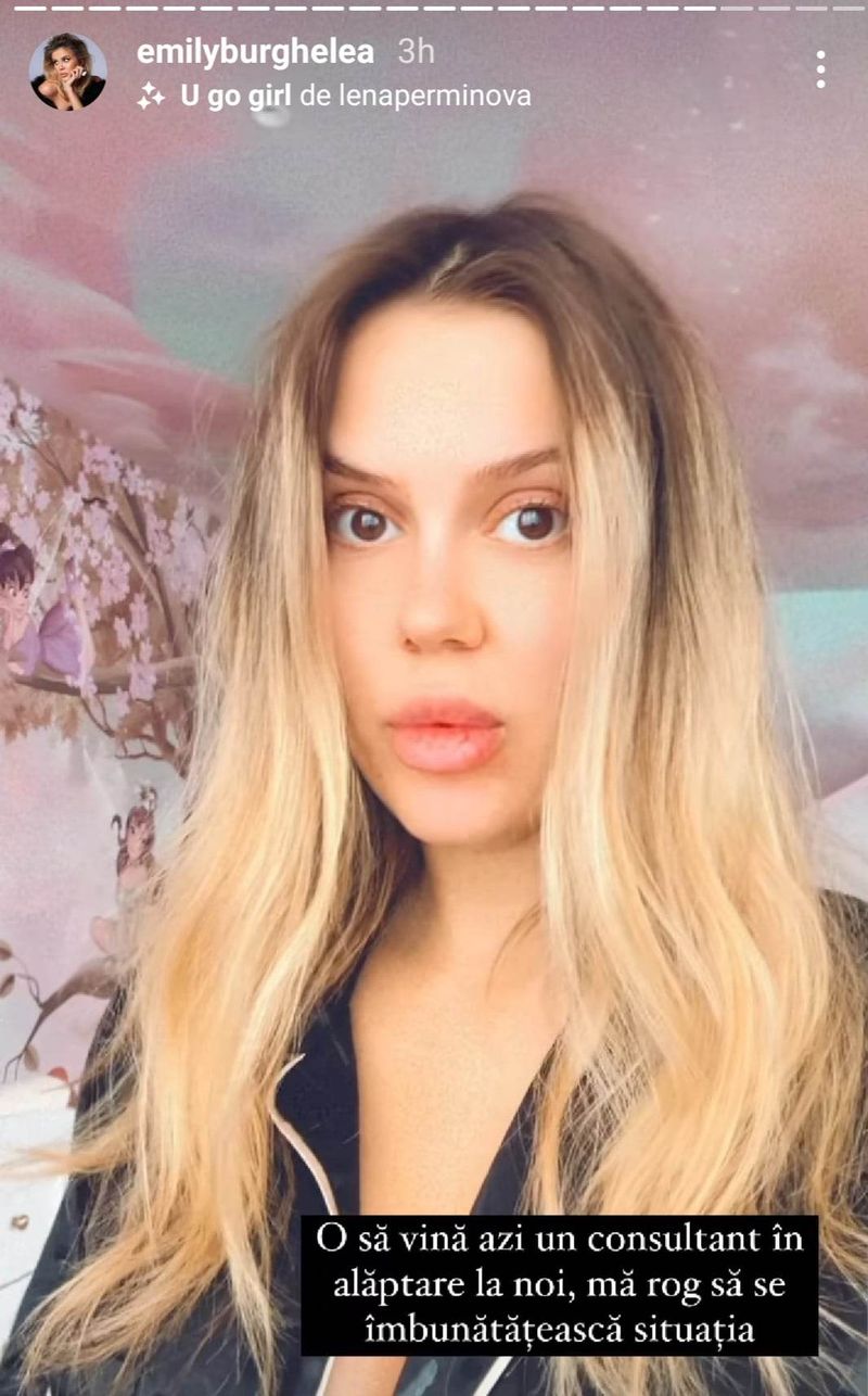 Emily Burghelea, de urgență la spital la câteva zile de la naștere