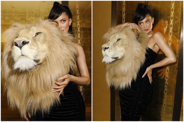 Kylie Jenner a aparut cu un cap de leu la prezentarea Schiaparelli de la Paris. Cum au reactionat activistii PETA cand au vazut controversatele imagini