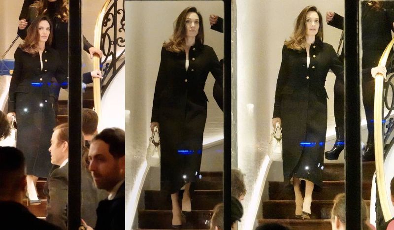 Angelina Jolie, apariție șic la Paris