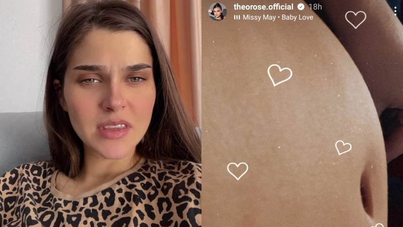 Theo Rose, noi imagini cu burtica de gravidă