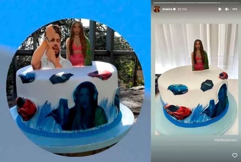 Shakira a înlăturat chipul lui Pique de pe tort
