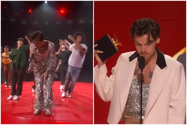 Dansatorii lui Harry Styles, probleme tehnice uriașe pe scena Premiilor Grammy 2023: &bdquo;Ne-a speriat pe toți. Eram &icirc;n direct!"