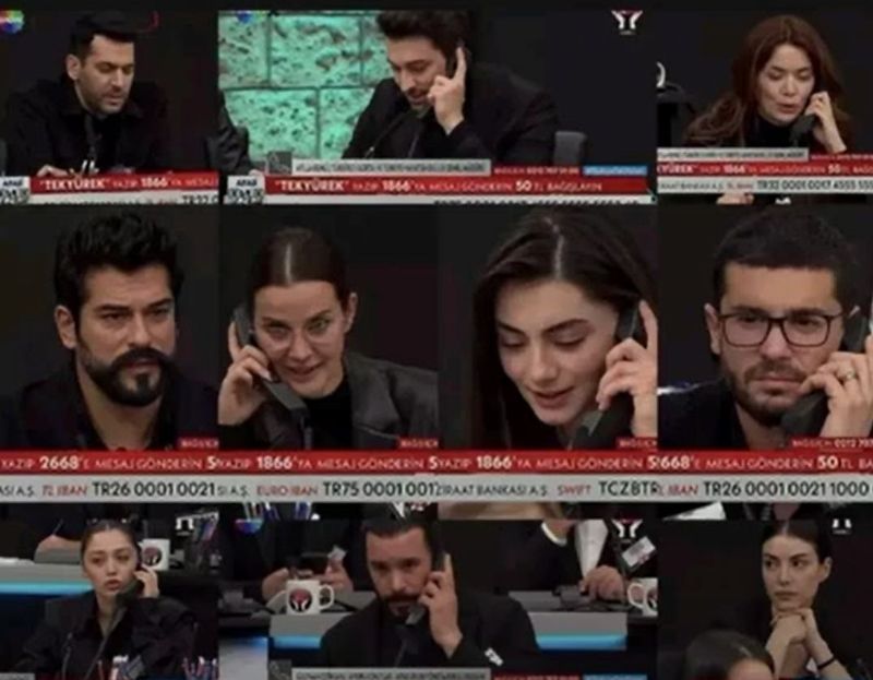 Zeci de actori din serialele turcesti au fost prezente la teledon