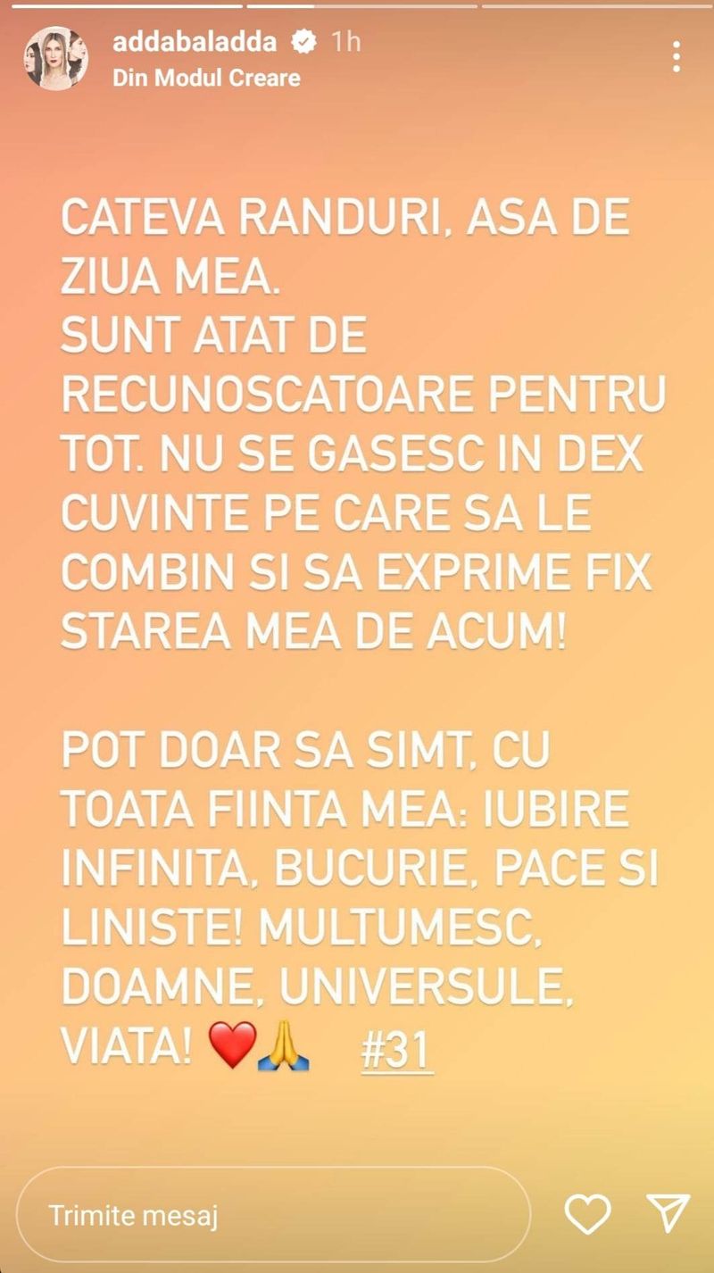 Mesajul transmis de Adda