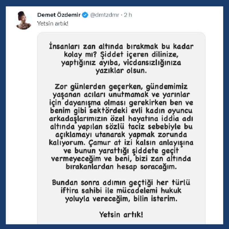 Demet Özdemir îi va acționa de luni în instanță