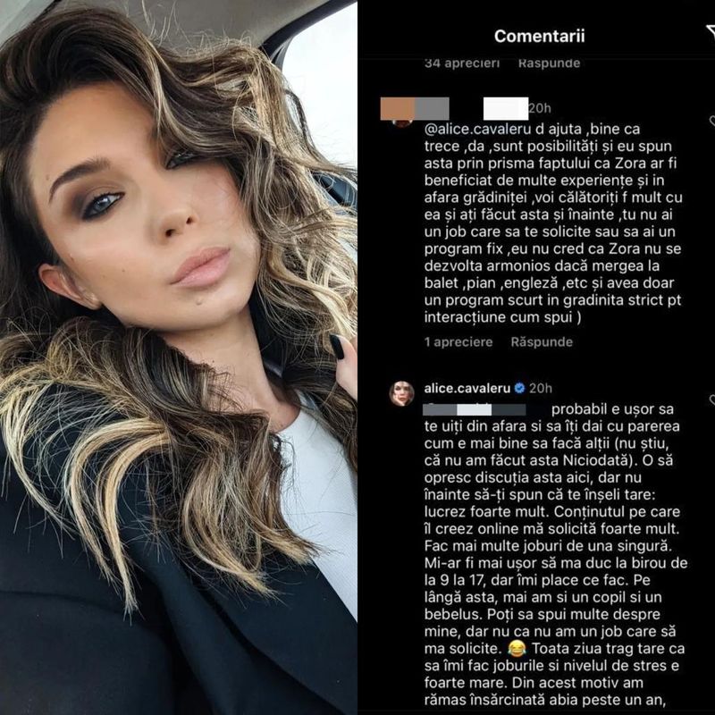 Alice Cavaleru nu a mai suportat comentariul unui internaut