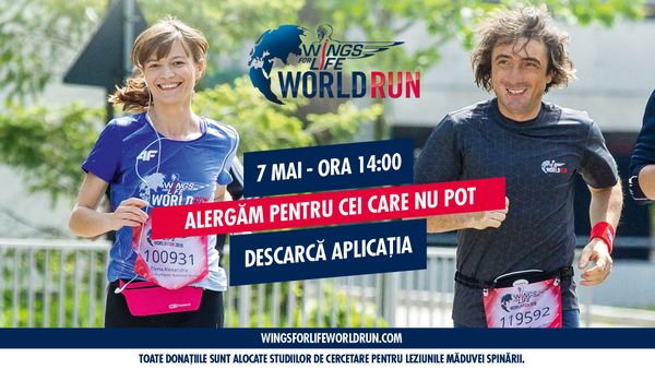 Aleargă pentru cei care nu pot, pe 7 mai, la Wings For Life World Run