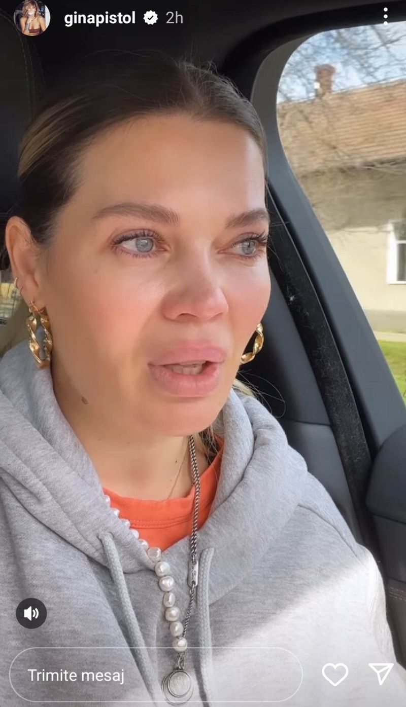 Gina Pistol s-a filmat în lacrimi după ce chipul fiicei sale s-a viralizat în mediul online