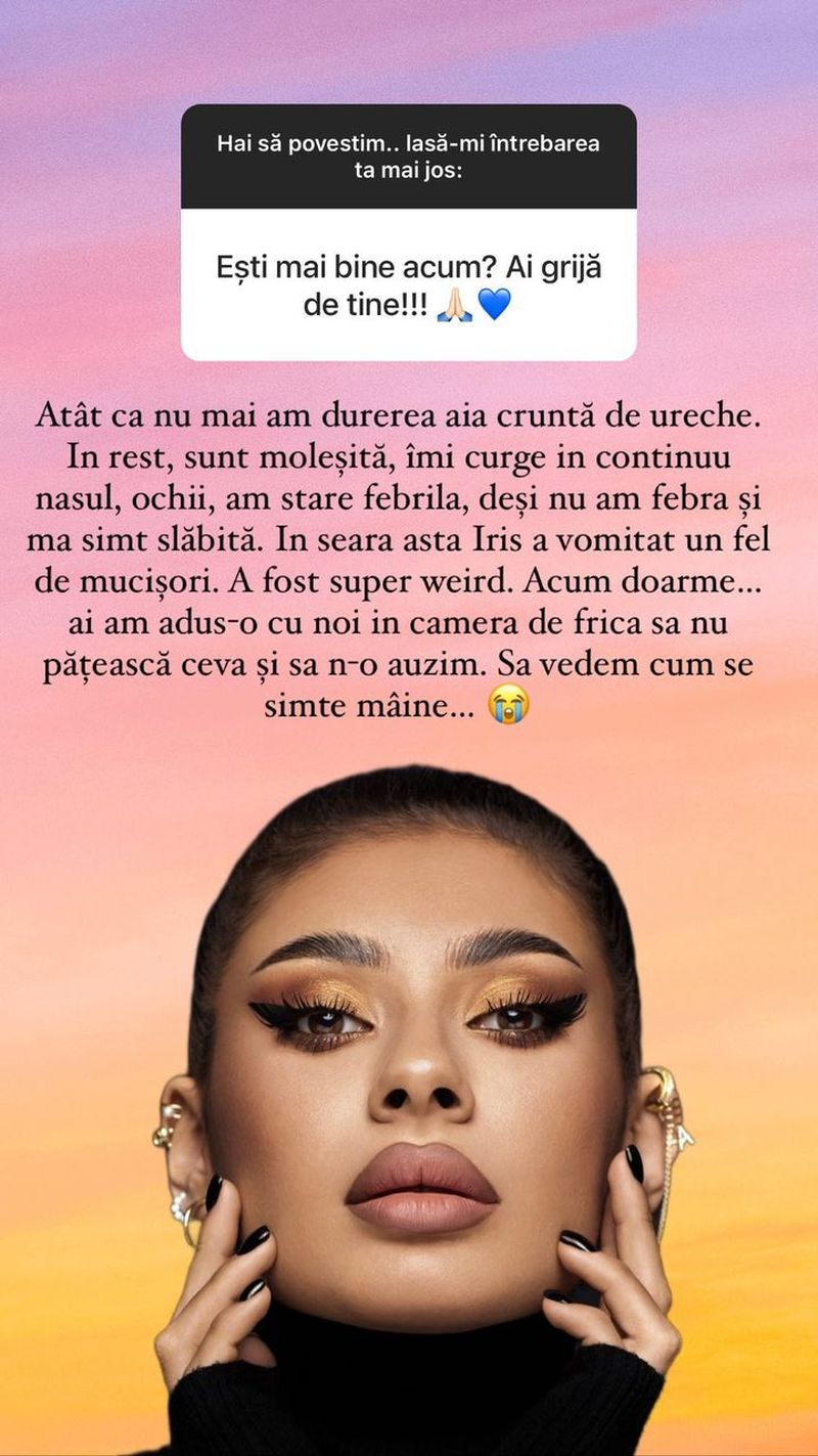 Marisa Paloma, dureri groaznice la ureche