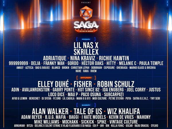 SAGA Festival anunță programul pe zile pentru cea de-a treia ediție: Robin Schulz, Elley Duhe și Vintage Culture printre artiștii care se alătură line-up-ului