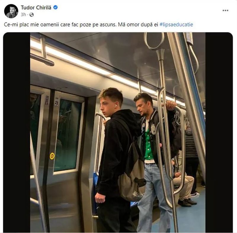 Tudor Chirilă a răbufnit din cauza unei poze