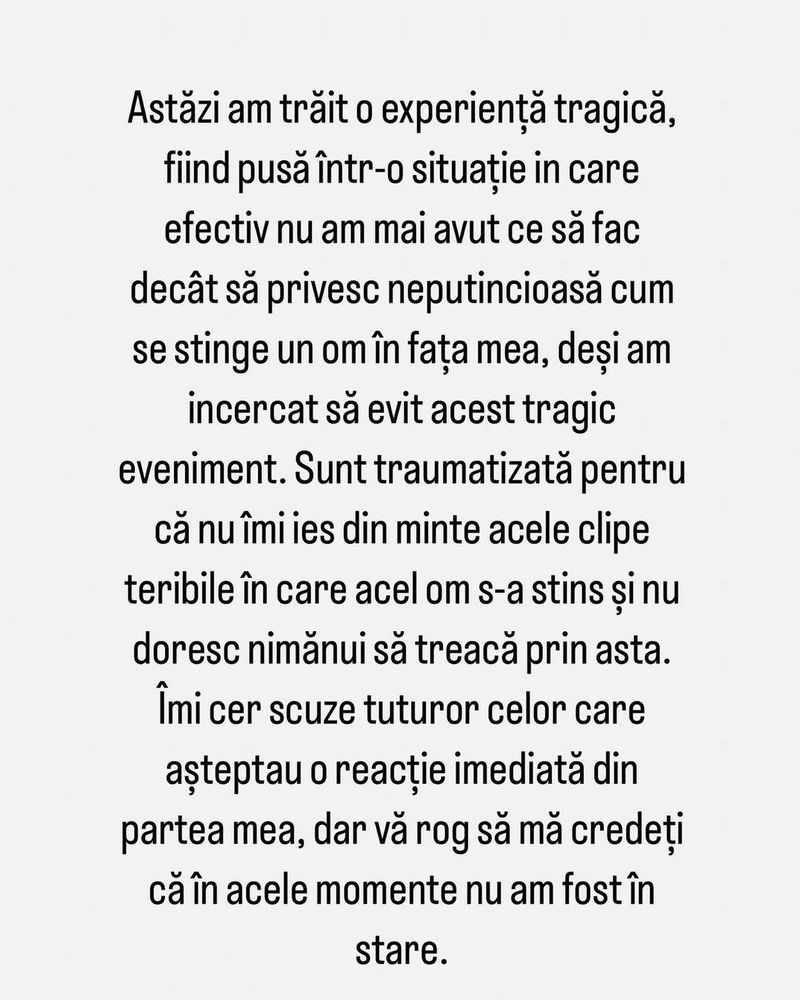 Monica Odagiu mesaj instagram