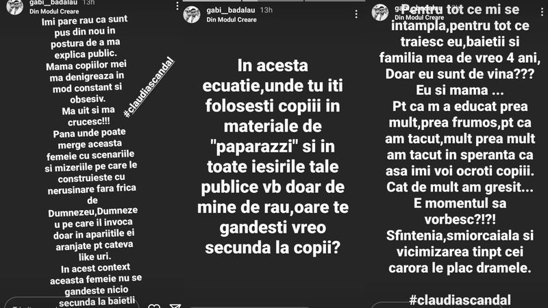 Gabi Bădălău, replici acide la adresa Claudiei Pătrășcanu