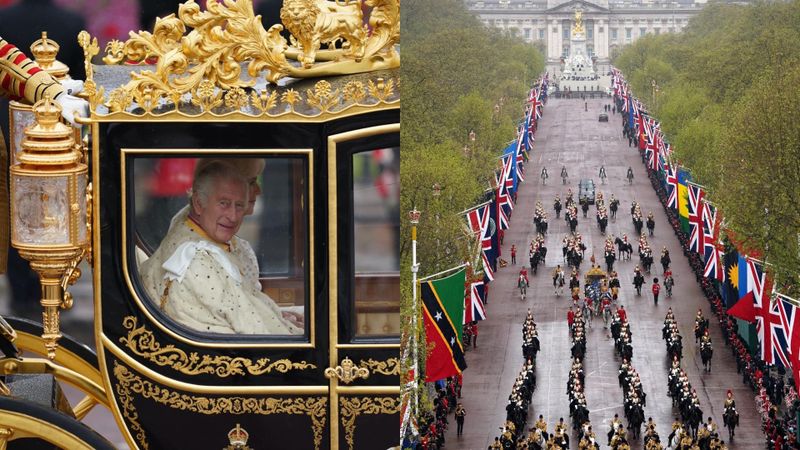 Primele imagini de la încoronarea Regelui Charles al III-lea. Motivele pentru care cei doi suverani au purtat veșminte în nuanțe de alb