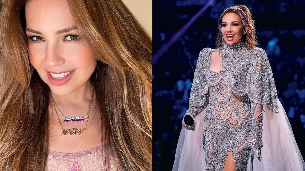 Thalia rămâne fără peruca în timpul unui videoclip